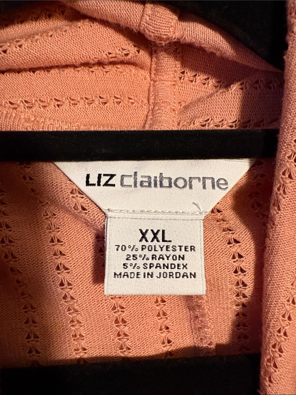 Liz Claiborne Dusty Rose Open-Front Pointelle Cardigan - Picture 2 of 3